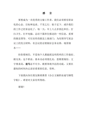 办公文秘职业速写钢笔字帖（DOC62页）.docx