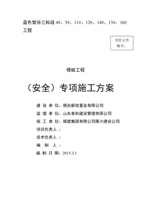 常用模板专项施工方案培训资料.docx