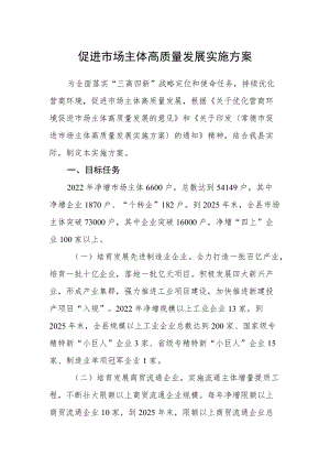 促进市场主体高质量发展实施方案.docx