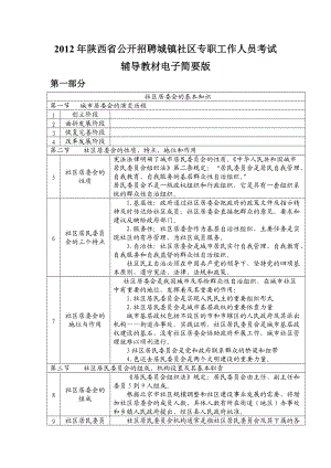 公开招聘城镇社区专职工作人员考试辅导课件.doc