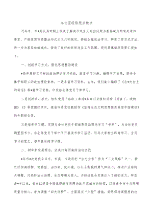 办公室经验亮点做法.docx