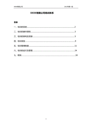 某某有限公司培训体系.doc