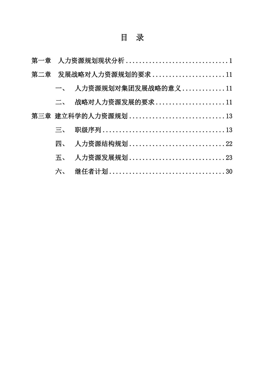 某某公司人力资源规划专题报告.doc_第2页