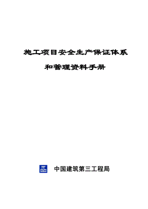 项目安全生产管理资料手册(局).docx