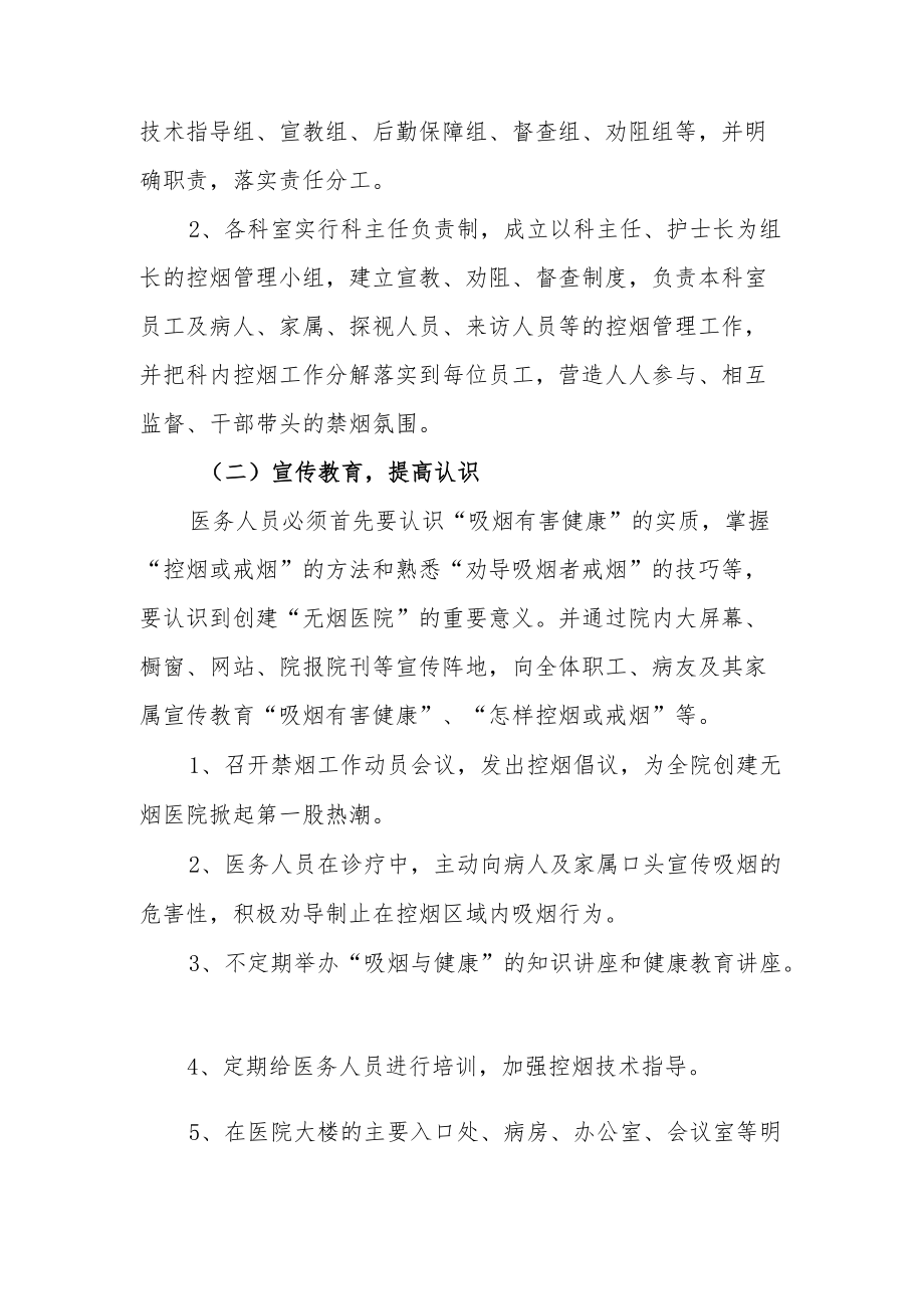 中医院禁烟实施方案.docx_第2页