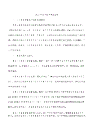 2022年公平竞争审查总结.docx