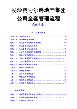 长沙赛为尔房地产集团公司全套管理流程.docx