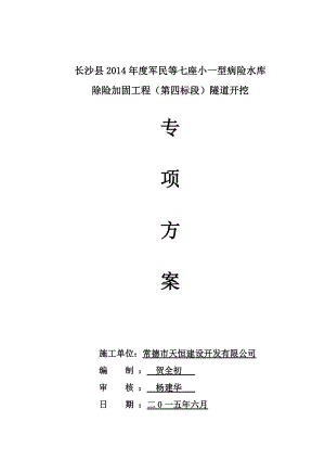 四标隧洞开挖专项施工方案培训资料.docx