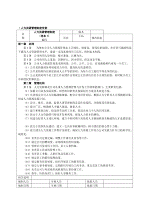 某某公司人力资源制度范例.doc