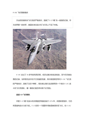 F-15C飞行员的培训.docx