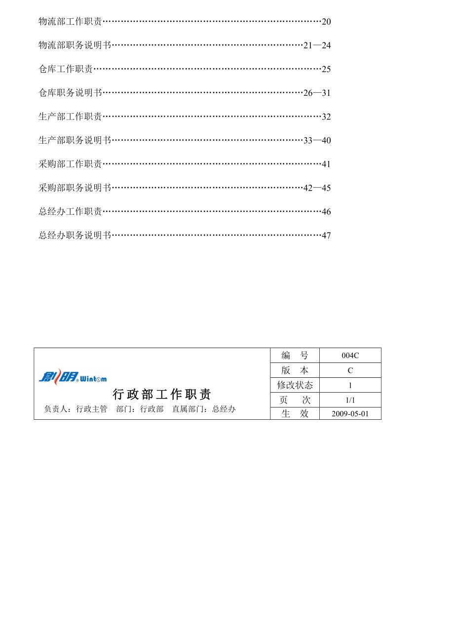 某遮阳科技有限公司职务说明书.docx_第2页