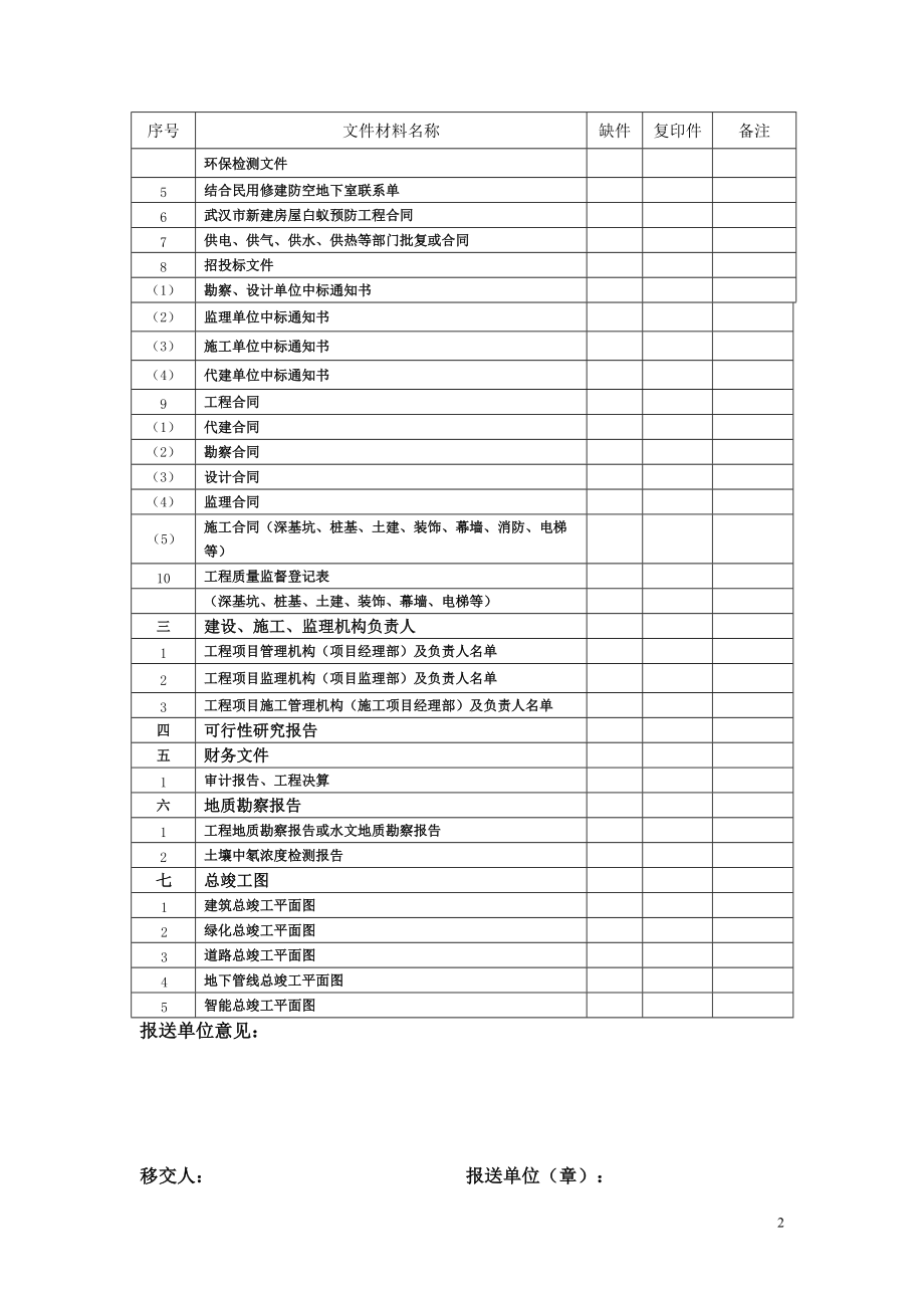 武汉市城建档案馆交档资料新顺序表.docx_第2页