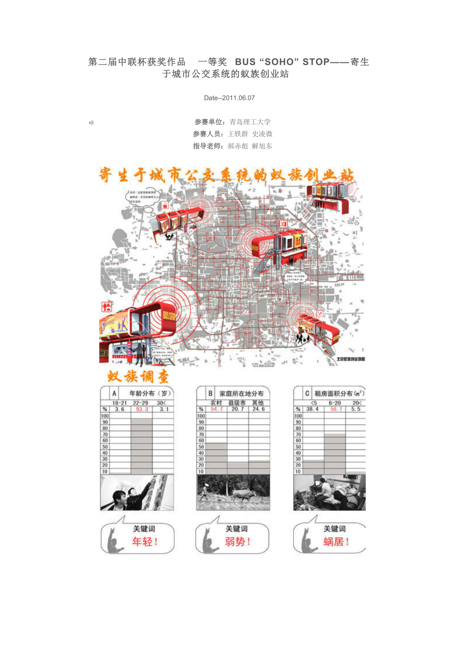 BUS“SOHO”STOP__寄生于城市公交系统的蚁族创业站.docx_第1页