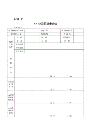 人力资源表单汇集.DOC