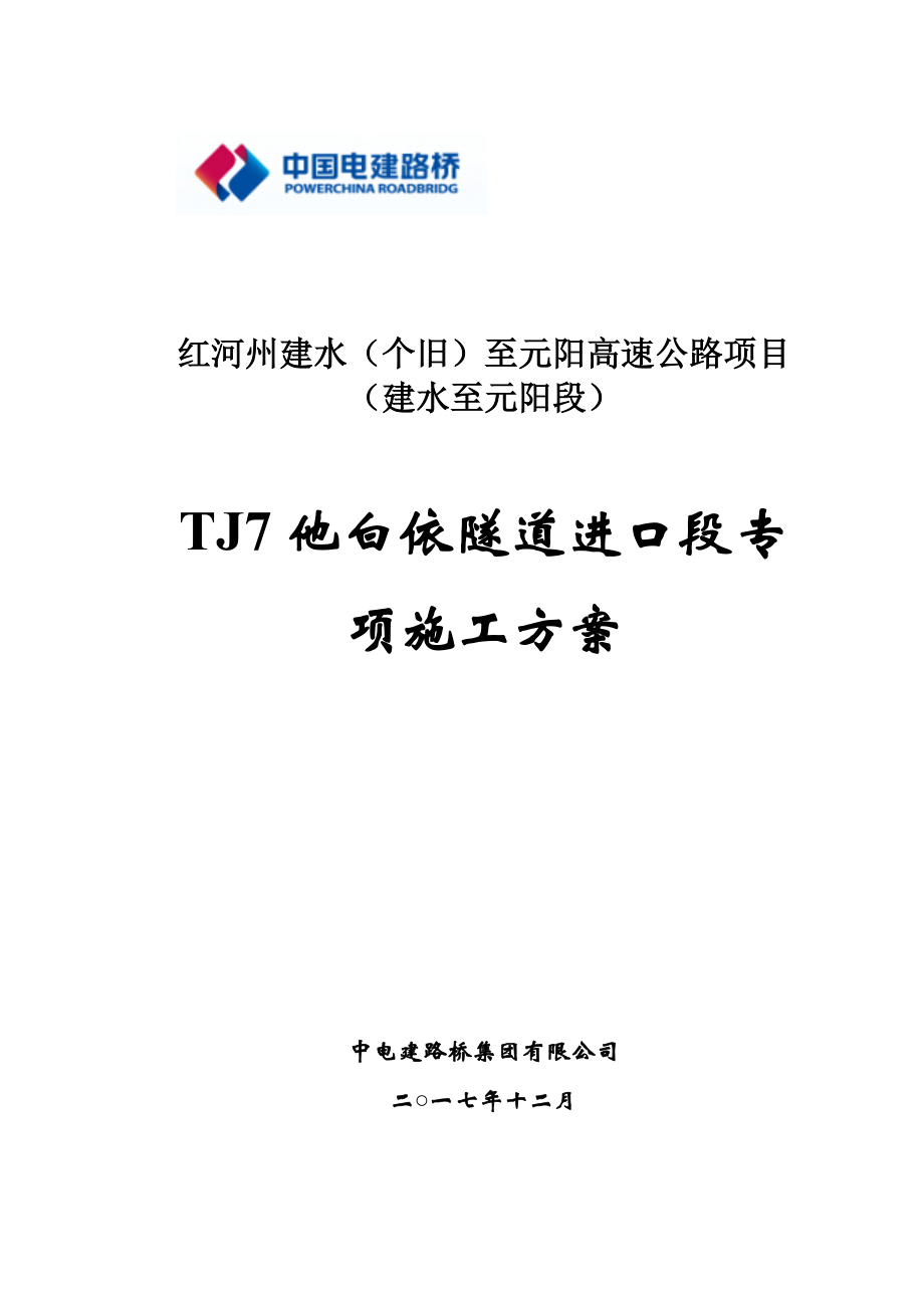 隧道施工专项组织方案培训资料.docx_第1页