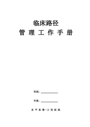 临床路径工作手册(定稿).docx