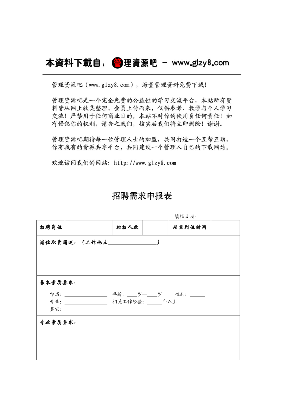 HR01招聘需求申报表.docx_第1页