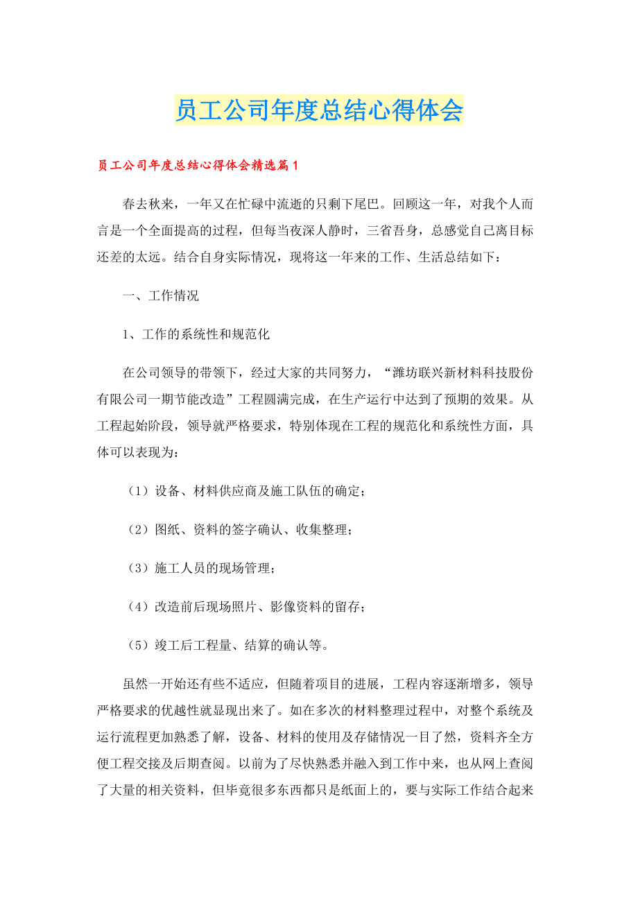 员工公司年度总结心得体会.doc_第1页