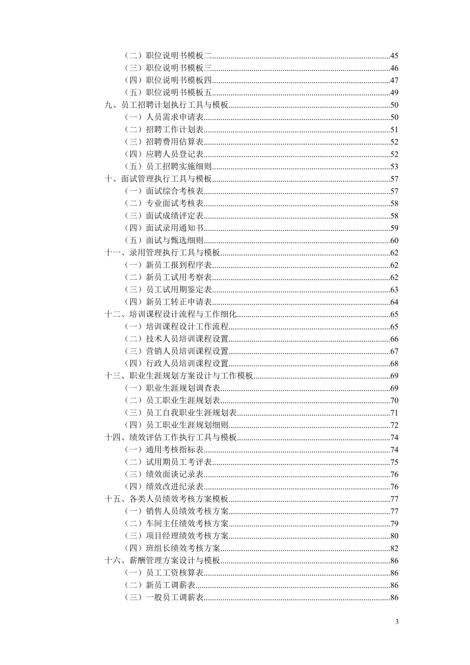 XXXX人力资源管理工作细化执行与模板.docx_第3页