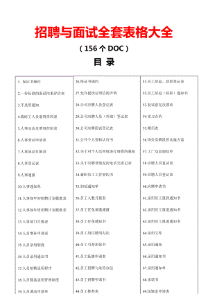 360页招聘与面试全套表格大全（HR人力）.docx