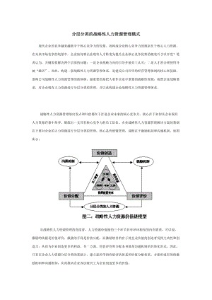 论分层分类的战略性人力资源管理模式.doc