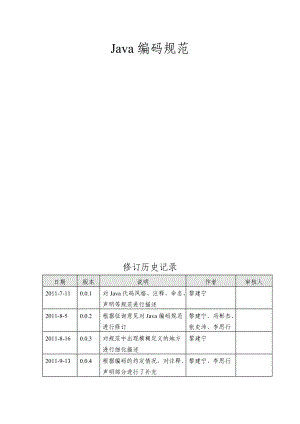 Java编码规范XXXX0923(附考核内容).docx