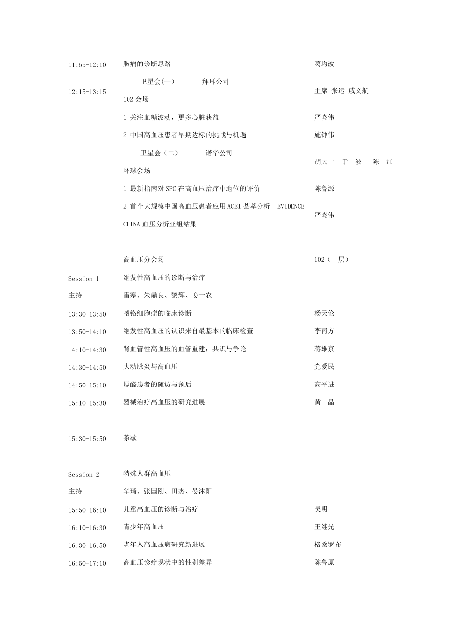 中华医学会心血管病分会年会学术会议日程.doc_第2页