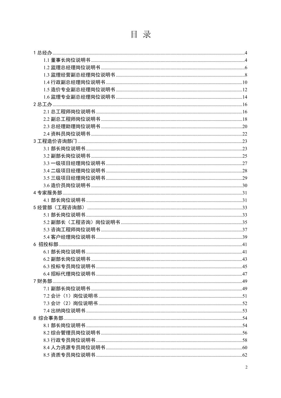 菲达宏业岗位说明书汇编(1).docx_第2页