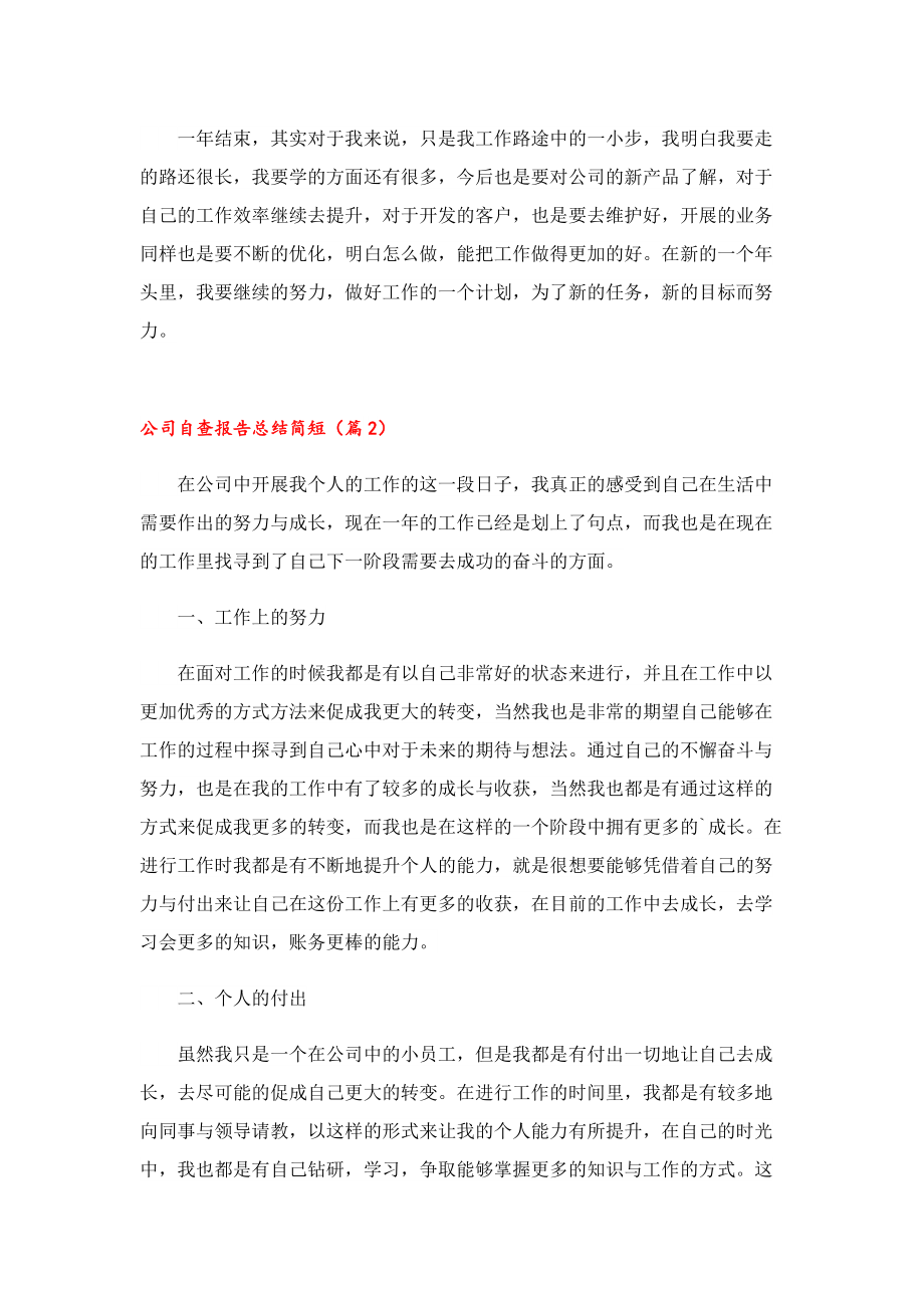 公司自查报告总结简短.doc_第2页