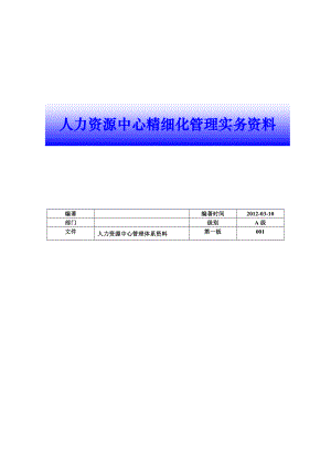 人力资源中心精细化管理实务范本.doc