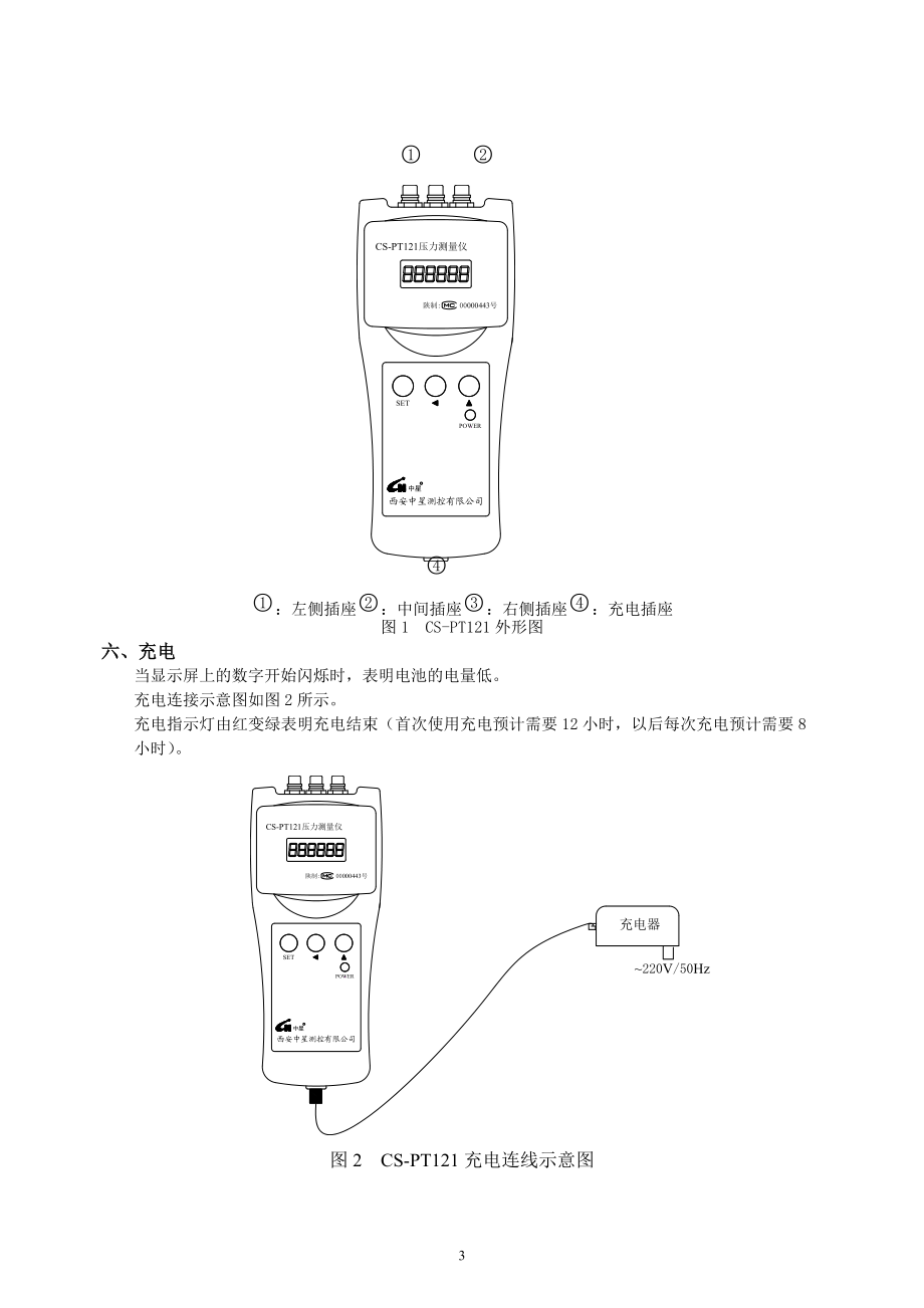 CS-PT121压力测量仪使用说明书.docx_第3页