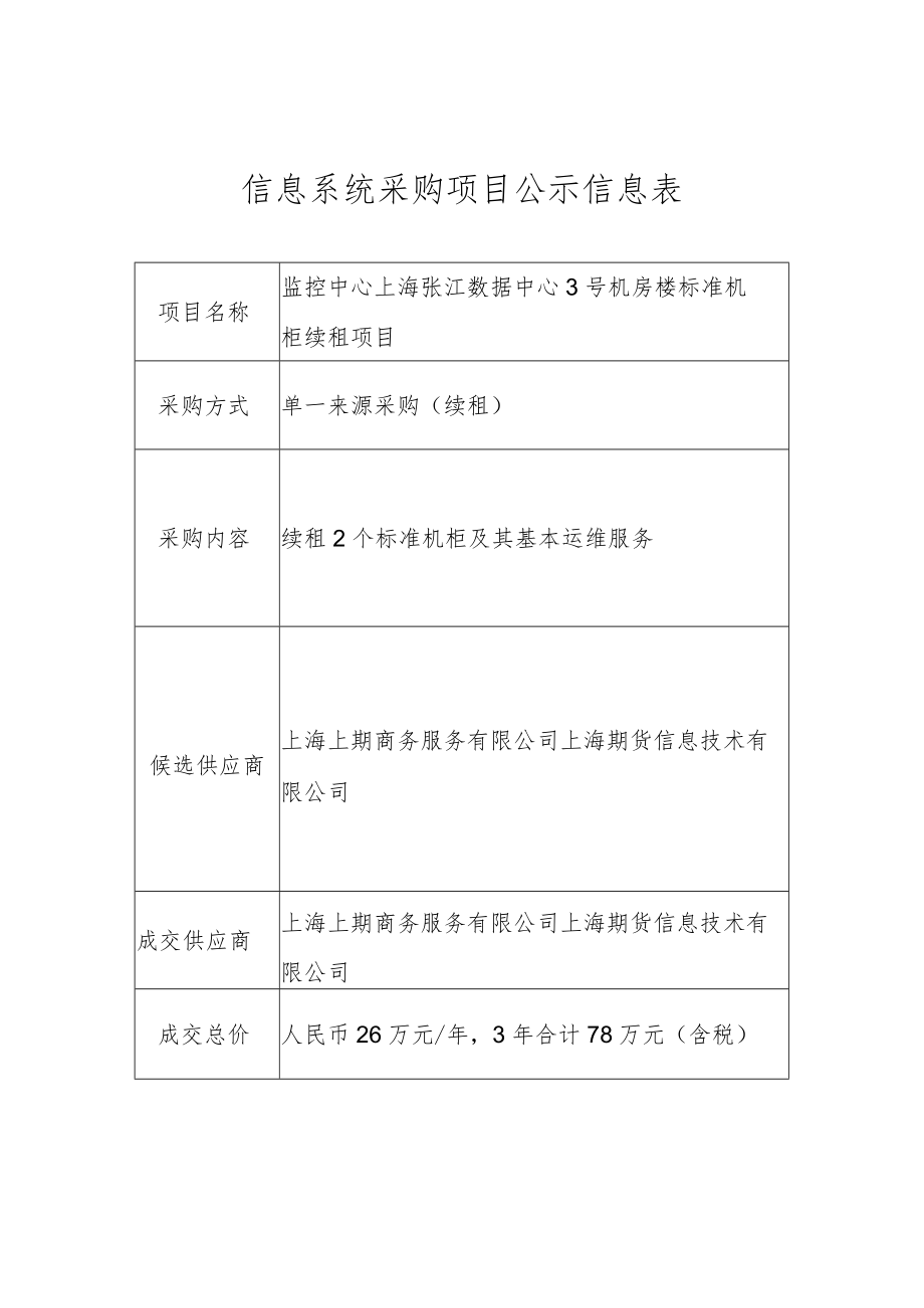 信息系统采购项目公示信息表.docx_第1页