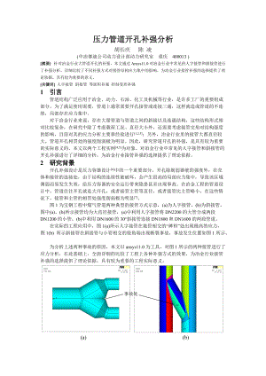 压力管道开孔补强分析.docx