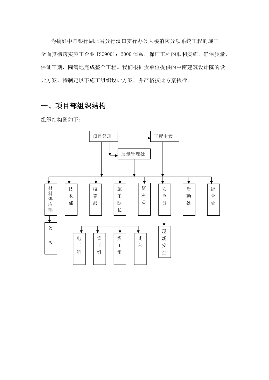 办公大楼消防报警及自动灭火系统工程施工方案(1).docx_第1页