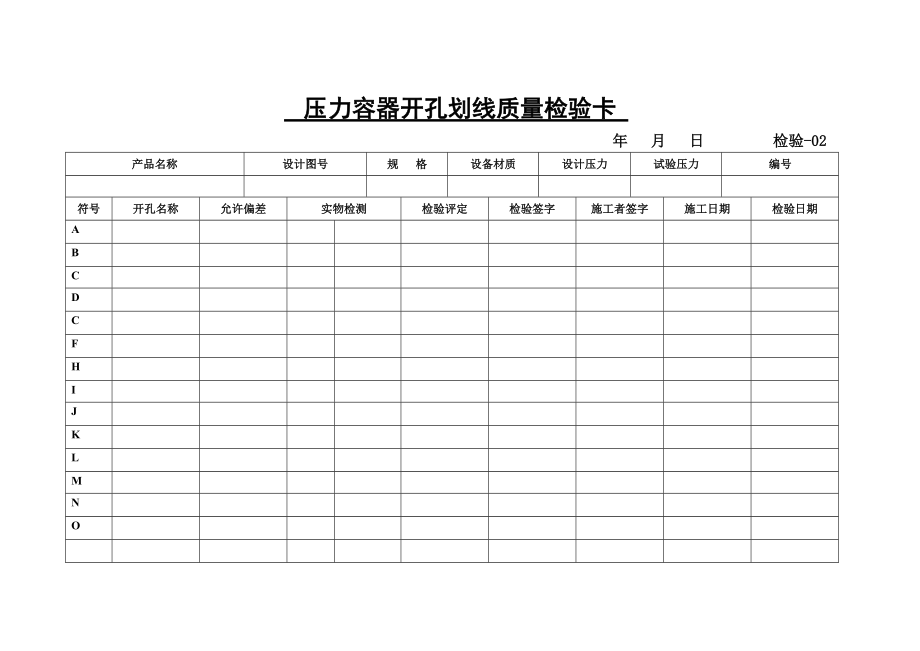 压力容器下料质量检验卡.docx_第2页