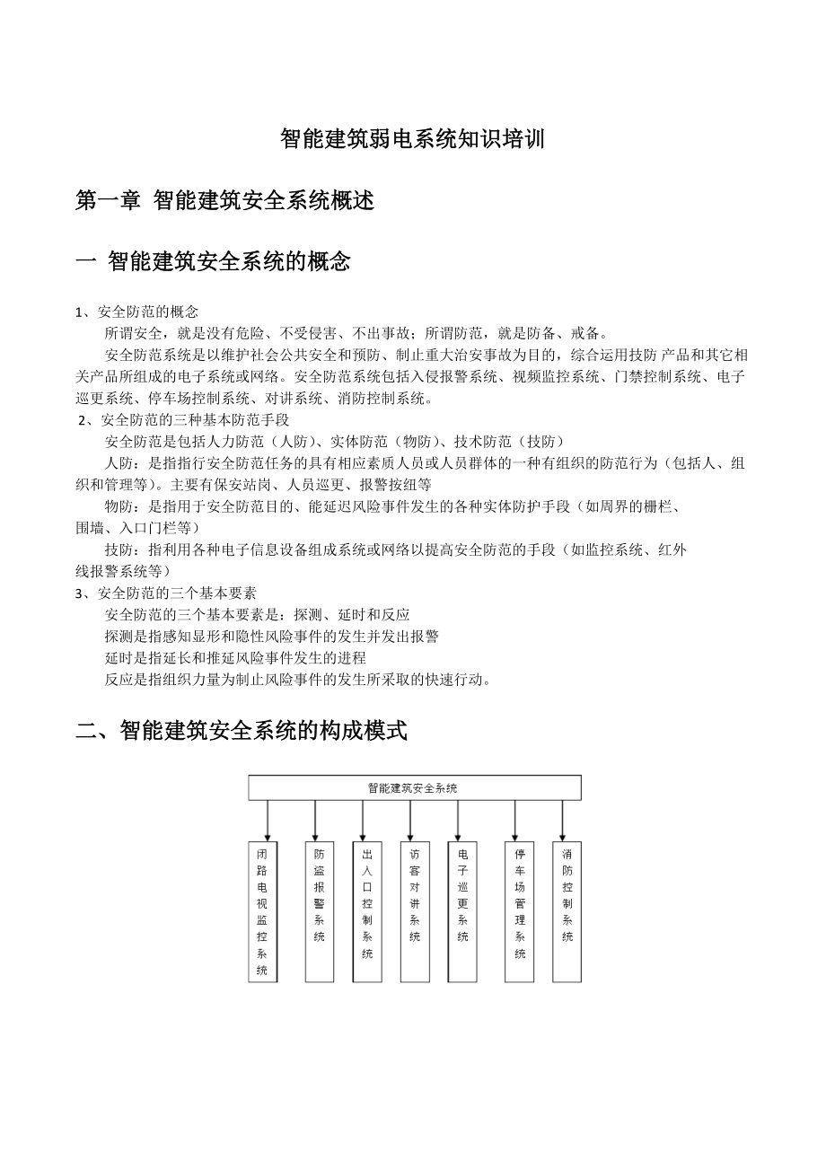 智能建筑弱电系统知识培训.docx_第1页