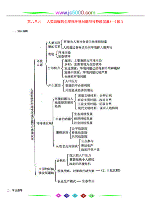 地理教案教学设计第八单元人类面临的全球性环境问题与可持续发.docx