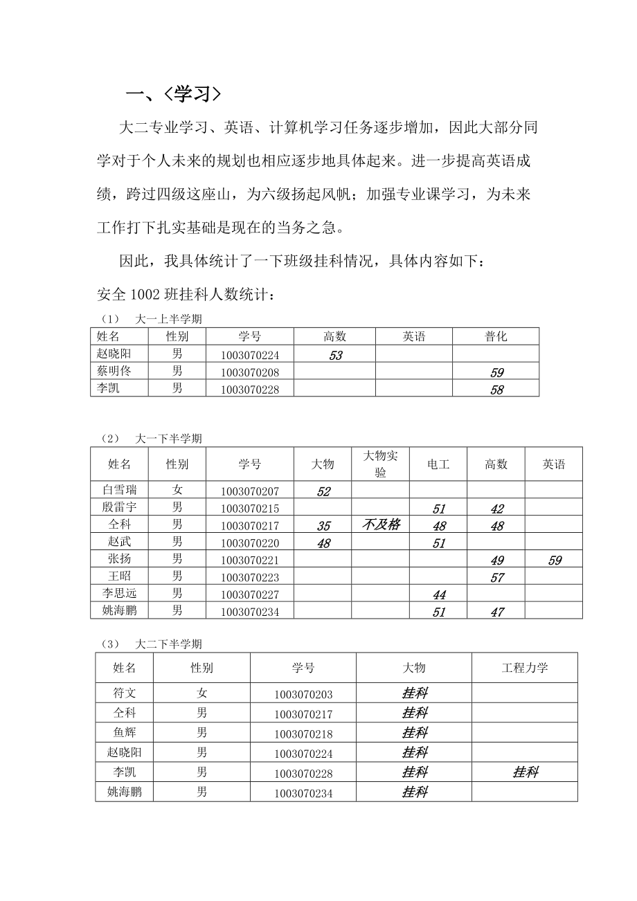 大二第二学期班级工作计划.docx_第3页