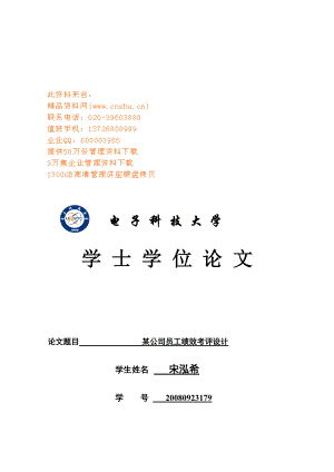 学位论文之某公司员工绩效考评设计.docx