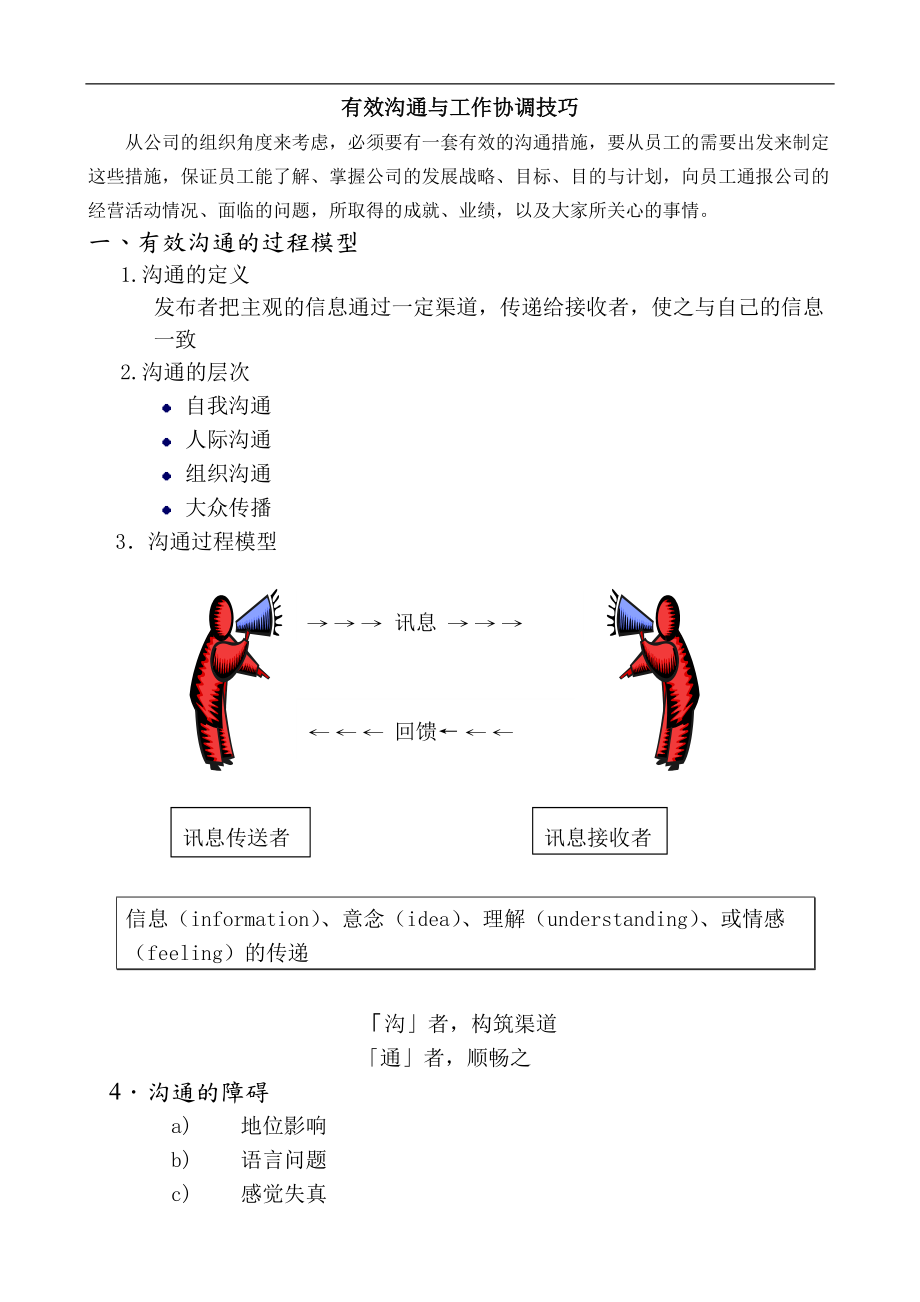 公司的有效沟通与工作协调技巧综述.docx_第1页