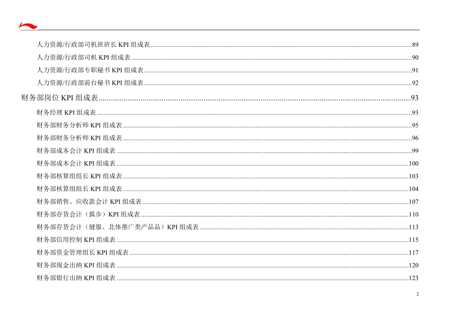 外资公司完整全面的kpi指标体系.docx_第3页