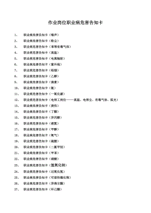 作业岗位职业病危害告知卡(噪声、粉尘、有毒有害物品等.docx