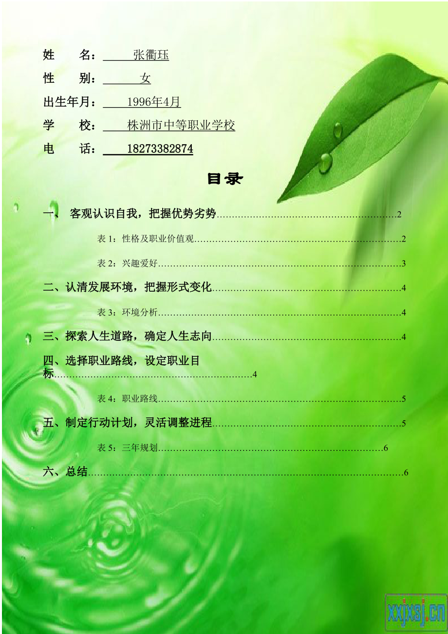 我的职业生涯规划设计 幼81 张衢珏.docx_第2页