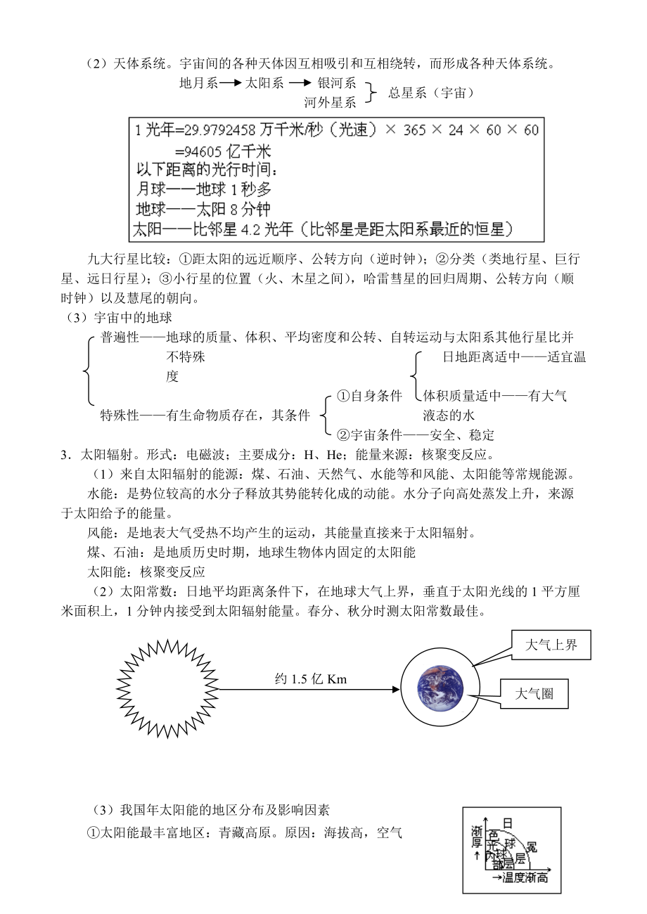 地理教案教学设计第3讲地球的宇宙环境（一）.docx_第2页