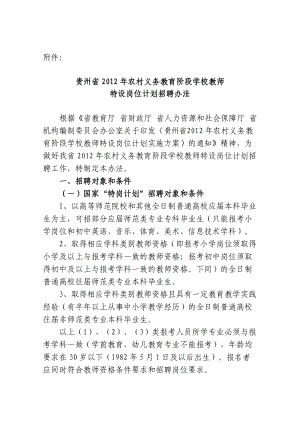 农村义务教育阶段学校教师特设岗位计划招聘办法.docx