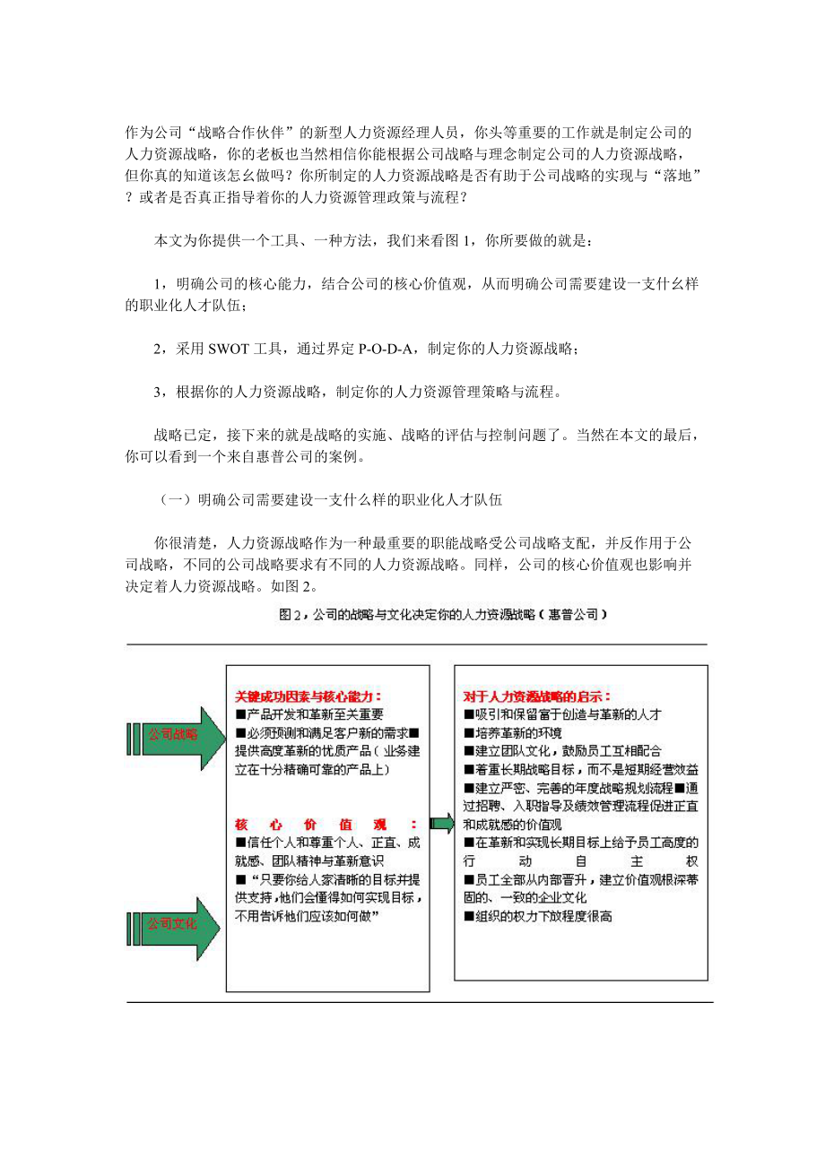 如何制定你的人力资源战略.doc_第1页