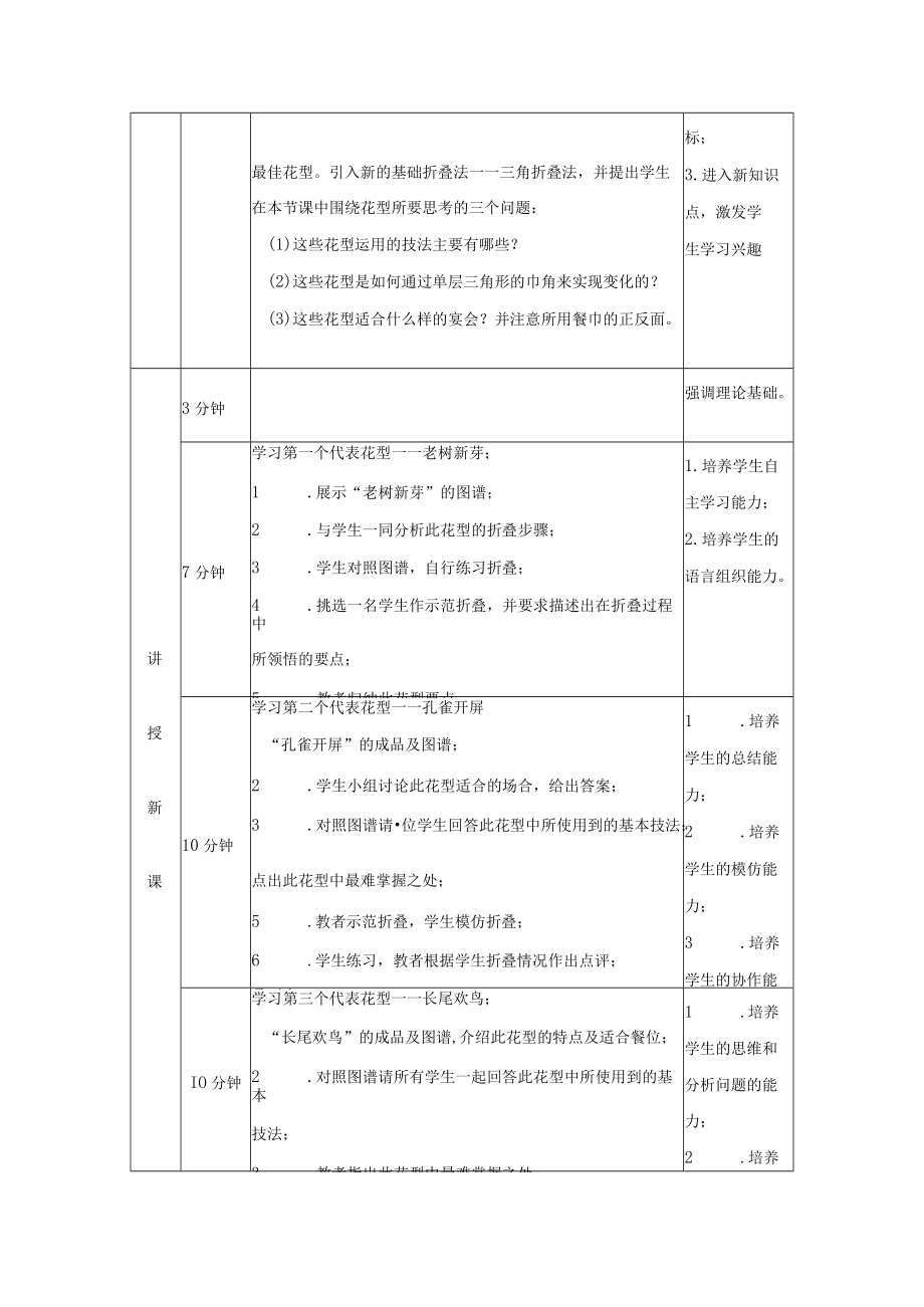 餐巾折花(三角折叠法)教案设计.docx_第2页