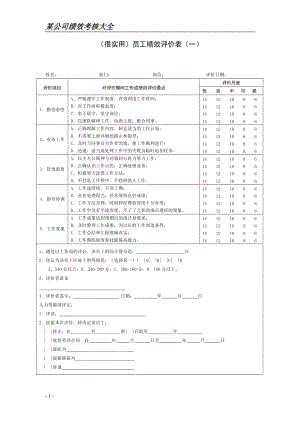 公司绩效考核表格大全(实用)[1].docx