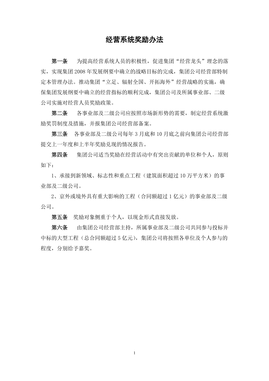 某某公司经营系统奖励办法.doc_第1页