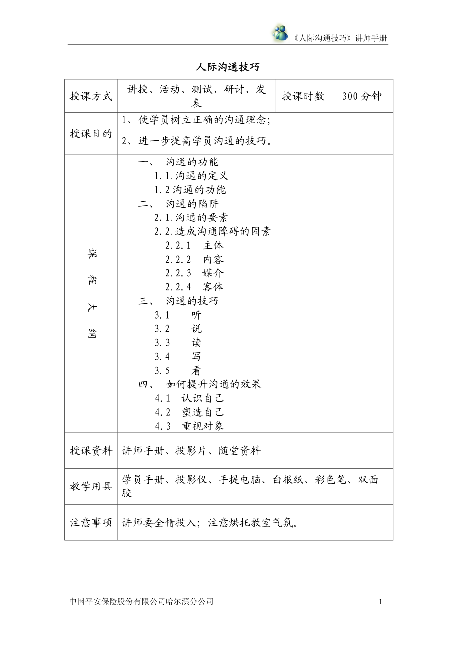 商务人际沟通技巧讲师手册.docx_第1页